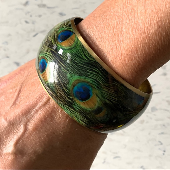 Peacock Feather Bangle 2025